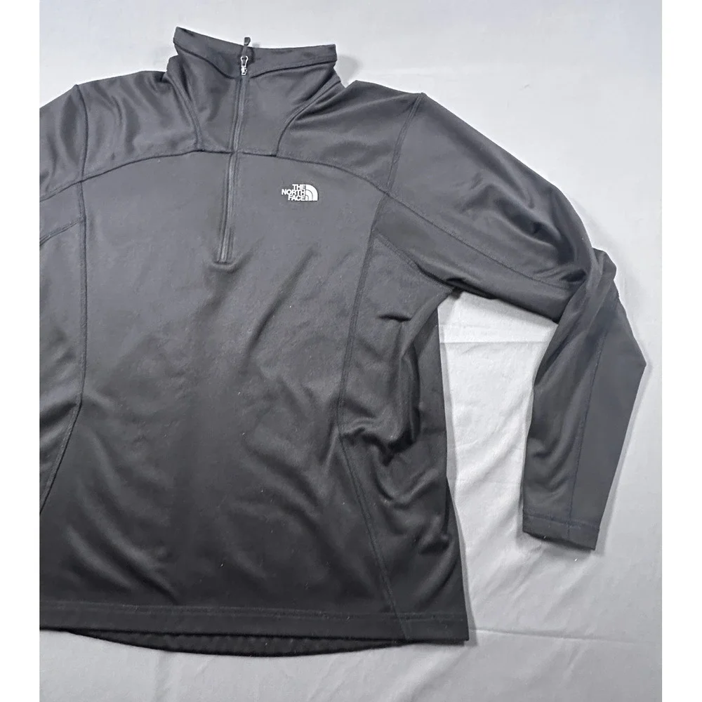 The North Face Mens Black Quarter Zip Pullover Fleece Jacket Size‎ Large